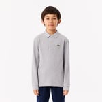 Lacoste Polo manches longues en Petit Piqué Taille 4 ans Gris Chine