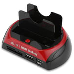 875 Esata Dual Ide Hub Hdd Docking Station De Lecteur De Carte Eu Plug