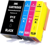 Cartouches D'Encre 912Xl Compatibles Avec Hp 912 912 Xl Multipack Pour Hp Officejet Pro 8022 8022E 8020 8024 8025E, Officejet 8010 8012 8010E 8012E 8014E, Hp Officejet 8010[DYJ072523]