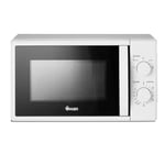 Swan SM4420WHT Manual Microwave with 5 Power Levels, 35 Minute Timer, 700W, 20L, White