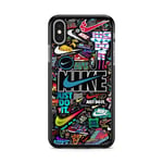 Coque Pour Iphone Xr Silicone Tpu Nike Vintage Tigre Paris Noir Strass Swag Luxe Ref 3010