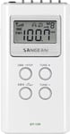 Dt-120 Radio Baladeur De Poche Stéréo Fm/Am Blanc