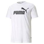 PUMA ESS Logo Tee T-Shirt Homme, Blanc, M