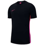 Nike Men's M NK DRY ACDMY TOP SS T-Shirt, Black/Hyper Pink/(Hyper Pink), S