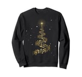 Christmas Tree Music Notes Musical Christmas Carols Songs Sweatshirt