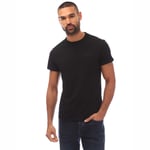 Superdry Mens Vintage Logo Embroidered T-Shirt in Black material_cotton - Size Small