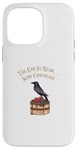 Coque pour iPhone 14 Pro Max Funny The End is near, Send Chocolate Design