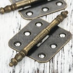 20pc Antique Bronze Cabinet Cupboard Butt Hinges Jewelry Box Door Hinge Hardware