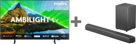 Philips 55 tuumainen PUS8309 Ambilight LED TV + TAB5309 Soundbar