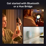 4 stk Philips Hue White Ambiance E27 edisonpære, Ø7,2 cm