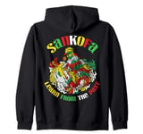 African Symbol Adinkra Sankofa Learn From The Past Zip Hoodie