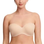 Chantelle BH Corsetry T-Shirt UW Strapless Bandeau Beige D 80 Dame