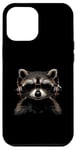 Coque pour iPhone 12 Pro Max Casque d'écoute Raccoon DJ