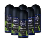 Nivea Men Deep Black Carbon Amazonia Roll-On Deodorant Antibacterial 50ml