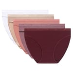 DIM Culotte Femme Les Pockets EcoDIM Coton Classique x5, Rubis/Violet/Rose/New Skin/Blanc, S