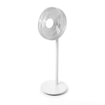 Ventilateur Finn mobile de Stadler Form, certifié outdoor, sur pied, au sol et de table, avec télécommande, Fonction oscillante, 8 vitesses, minuterie de 1 à 8 h, fonctionnement sur batterie, blanc