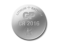 Gp Batteries Lithium Cr2016, Engångsbatteri, Cr2016, Lithium-Manganese Dioxide (Limno2), 3 V, 4 Styck, 90 Mah