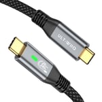 240W Pd 3.1 Cable Usb C Vers Usb C Charge Rapide 20Gbps Transfert De Données 4K@60Hz Vidéo Nylon Tressé Câble Usb C 2M Haute Vitesse Cable Usb C 3.2 Pour Iphone 15 Pro Macbook Samsung[X415]