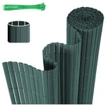 Swanew - Canisse pvc, Brise Vue pour Jardin, Balcon et Terrasse, Occultant Cloture, Résistant aux Intempéries, Intimité,avec Serre-Câbles,Vert,80 x