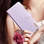 Avizar Folio case for Galaxy S24 Ultra Quilted leather effect, Lavender