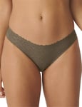 Sloggi Womens 10211268 Zero Feel Lace Brazilian Brief - Beige Elastane - Size 16 UK