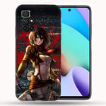 Coque pour Xiaomi Redmi 10 Manga Attaque Titans Mikasa