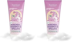 Jean et Len Gel Douche/Shampoing/Après-shampoing 3 En 1, Pour Enfants/Fées, Pour Une Peau De Velours Et Des Cheveux Souples Sans Noeuds, Ne Pique Pas Les Yeux, Parfum Doux, Végane, 200 ml (Lot de 2)