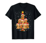 Scottish Highland Cow Christmas Tree Funny Cow Lover Xmas T-Shirt