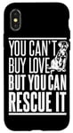 Coque pour iPhone X/XS Sauvetage chiens amoureux protection des animaux