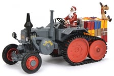 SCHUCO, LANZ BULLDOG à chenilles avec Père Noël et cadeaux, échelle 1/32, SCH...