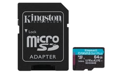 Kingston MicroSDXC Canvas Go! Plus 64GB V30 170/70MB/s + SD-Adapter