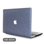 Convient pour macbook pro Apple ordinateur portable étui de protection air13/15/16 pouces housse de protection étui en cuir PU - paillettes gris sidéral - (plat) pro14(A2442/A2779)