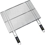 Grille Acier Pour Barbecue Charbon - Cook'in Garden - Grille rectangulaire double - 60 x 40 cm