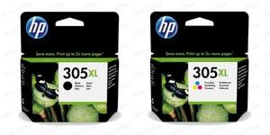 Original HP 305XL Black & Colour Ink Cartridge For HP DeskJet 2720 Printer