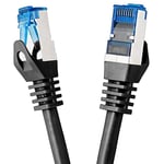 BIGtec 3,0m Cat.7 LAN Câble Droit Gigabit,Noir (RJ45, Cat 7, S/FTP PIMF, 1000 Mbit/s) 2 x RJ45 Prise mâle