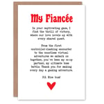 Greeting Card Love Poem Gamer Nerd Fiancée Romantic Poetry Fun Valentine's Day