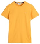 GANT Men's Contrast Logo SS T-Shirt, Medal Yellow, L