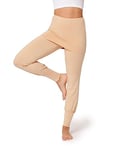 Bellivalini Pantalon Long avec Jupe Courte pour Femmes Sport Yoga Jogging Pilates pour l'été Legging Flare Jupette BLV50-275 (Nude, XXL)