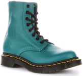 Dr Martens 1460 Pascal Virgina 8 Eyelet Vintage Womens Boot Teal UK 3 - 8