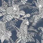 YöL Mamboa Darcy James Jaguar Jungle Tropical Blue Papier peint