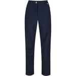 Regatta Womens Ladies Geo II Softshell Wind Resistant Walking Trousers - Navy - Size 10 Regular