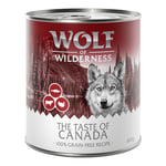 100 kr rabatt! 24 x 800 g Wolf of Wilderness våtfoder hund - The Taste Of Canada - Beef, Turkey, Cod