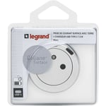 Legrand - Prise Surface Céliane avec chargeur typeC 1 poste complet avec plaque blanc 099580