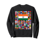 Flags of the World, Flag Collage with Flag of India Sweatshirt