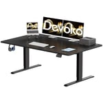 Devoko Bureau Assis Debout Électrique 140 x 60cm, Bureau Réglable en Hauteur de 71 cm à 119 cm avec 2 Hauteurs Mémorisables pour Bureau(Noir, 140cm)