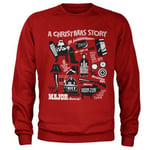 Hybris A Christmas Story icons Sweatshirt (Red,L)