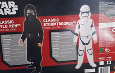  STAR WARS= 2 déguisement   :classic Kylo Ren Tm Et Stormtrooper  Taille 7/8 Ans