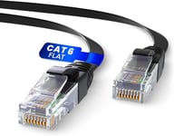 Plat Câble Ethernet 25M, Reseau Lan Cable Ethernet Cat 6 Haut Debit Pour Une Connexion Internet Rapide & Fiable | Cable Ethernet Awg24, Cat6 Câble Rj45 Utp Cca 1 Gbps (25 Mètres, N[CAB130521]