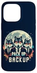 Coque pour iPhone 14 Pro Max Emballez avec un jeu de mots de l'équipe de loup à fourrure assorti