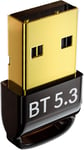 Adaptateur USB Bluetooth pour PC,Récepteur de clé Bluetooth 5.3,sans Pilote,pour Windows 8.1/10/11,Ordinateur de Bureau,Ordinateur Portable,Souris,Clavier,Casque(Q745)